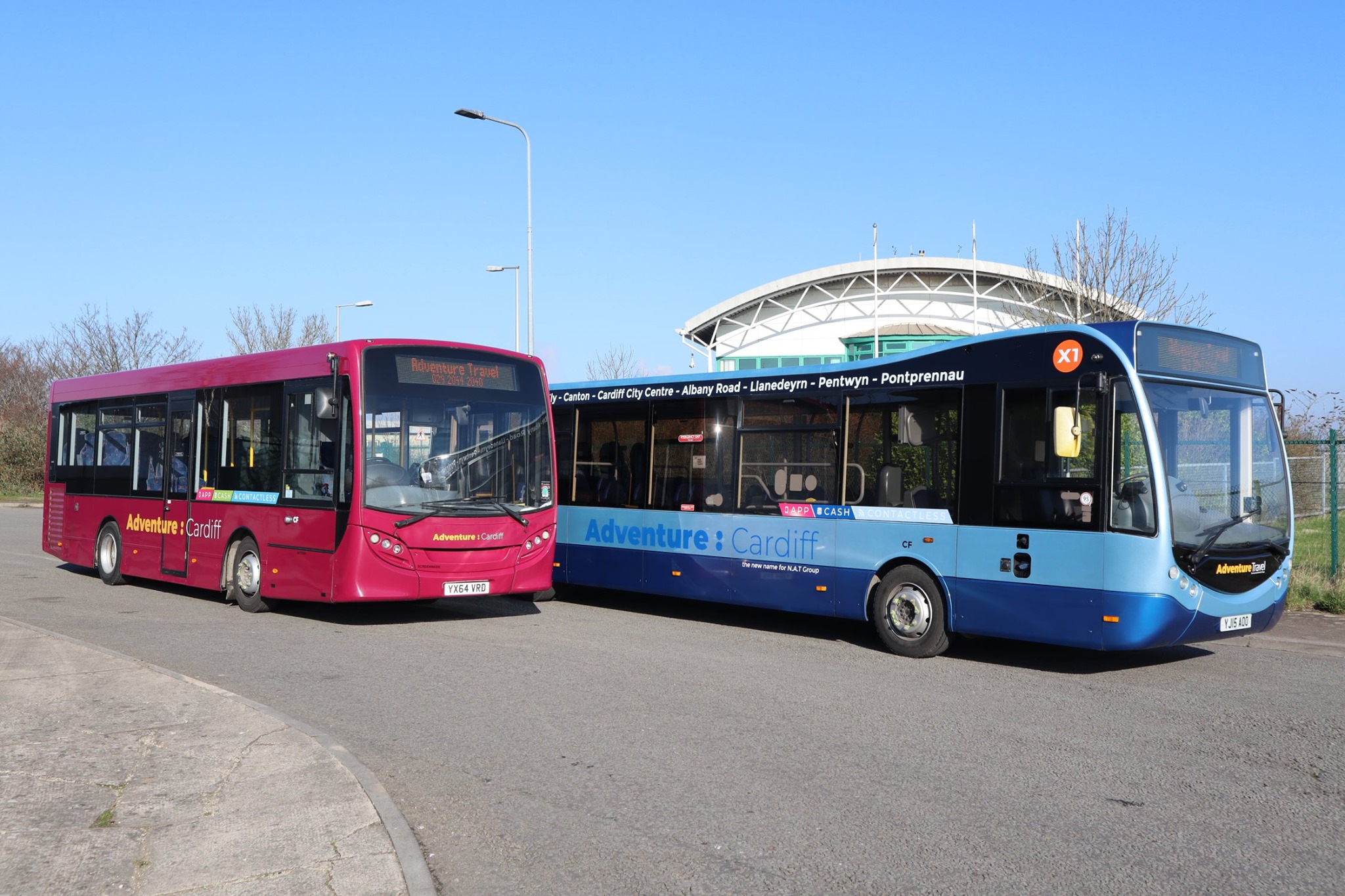 Two Adventure Travel buses