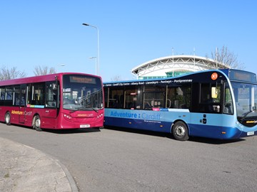 Two Adventure Travel buses